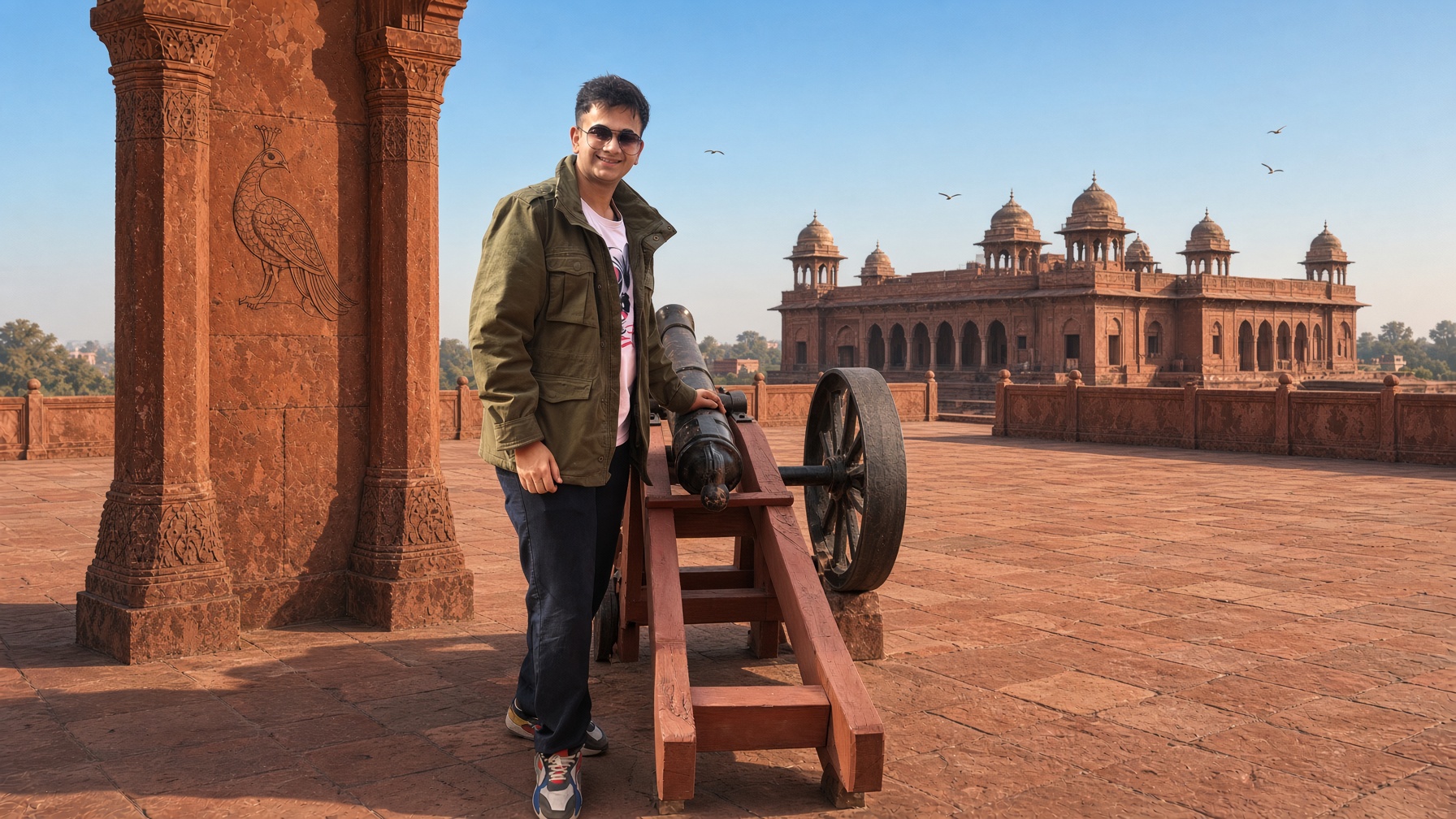 Aditya Sharma on the palace terrace.